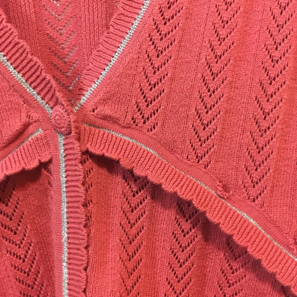Tabitha- Anthropologie coral cardigan - Picture 8 of 8